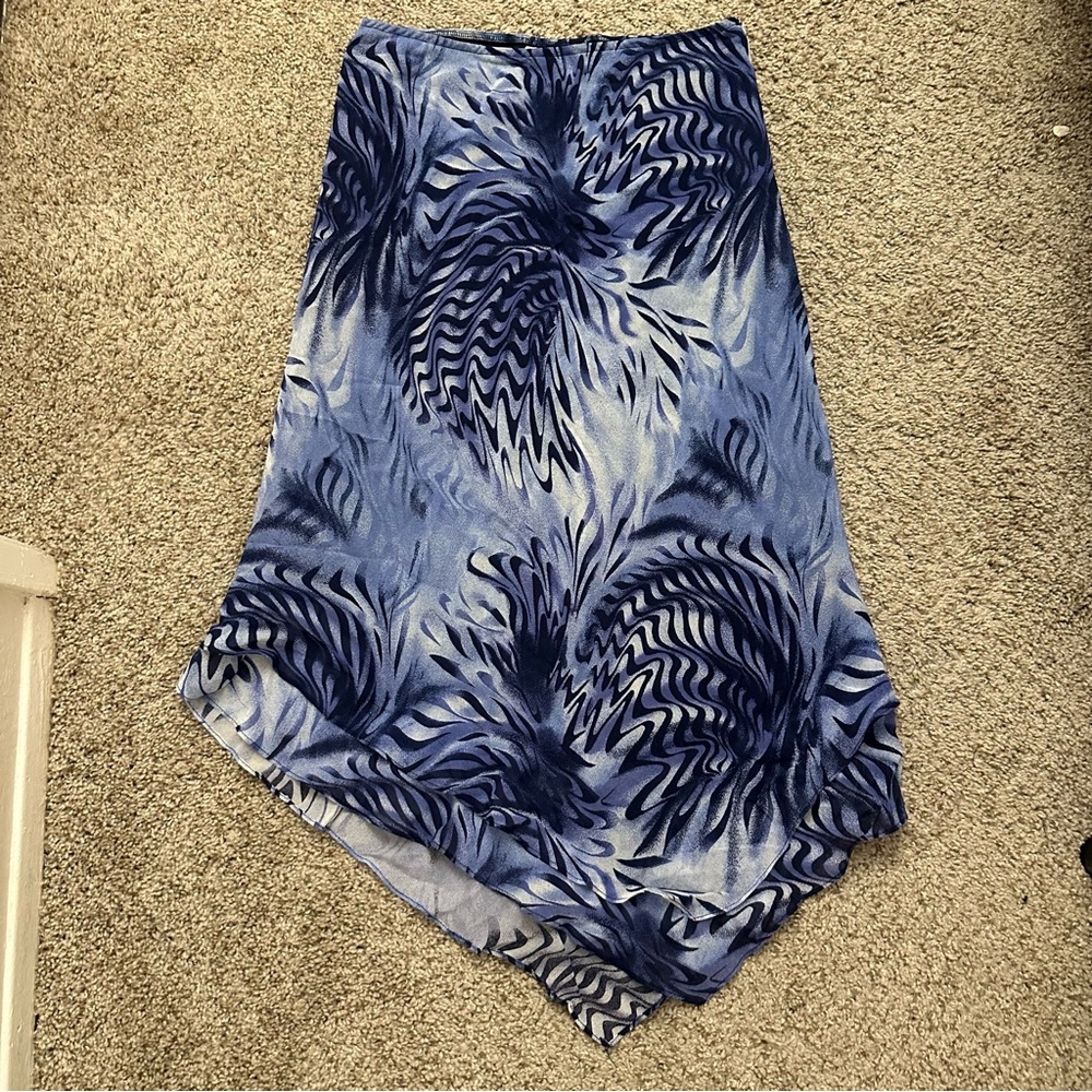 Donna Ricco Vintage Asymmetrical Printed Skirt